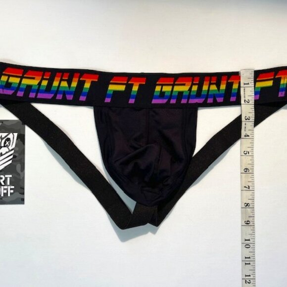 Fort Troff "GRUNT" Size "S" Mesh Pride Athletic Supporter - Black-PRIDE Colors - Picture 4 of 11
